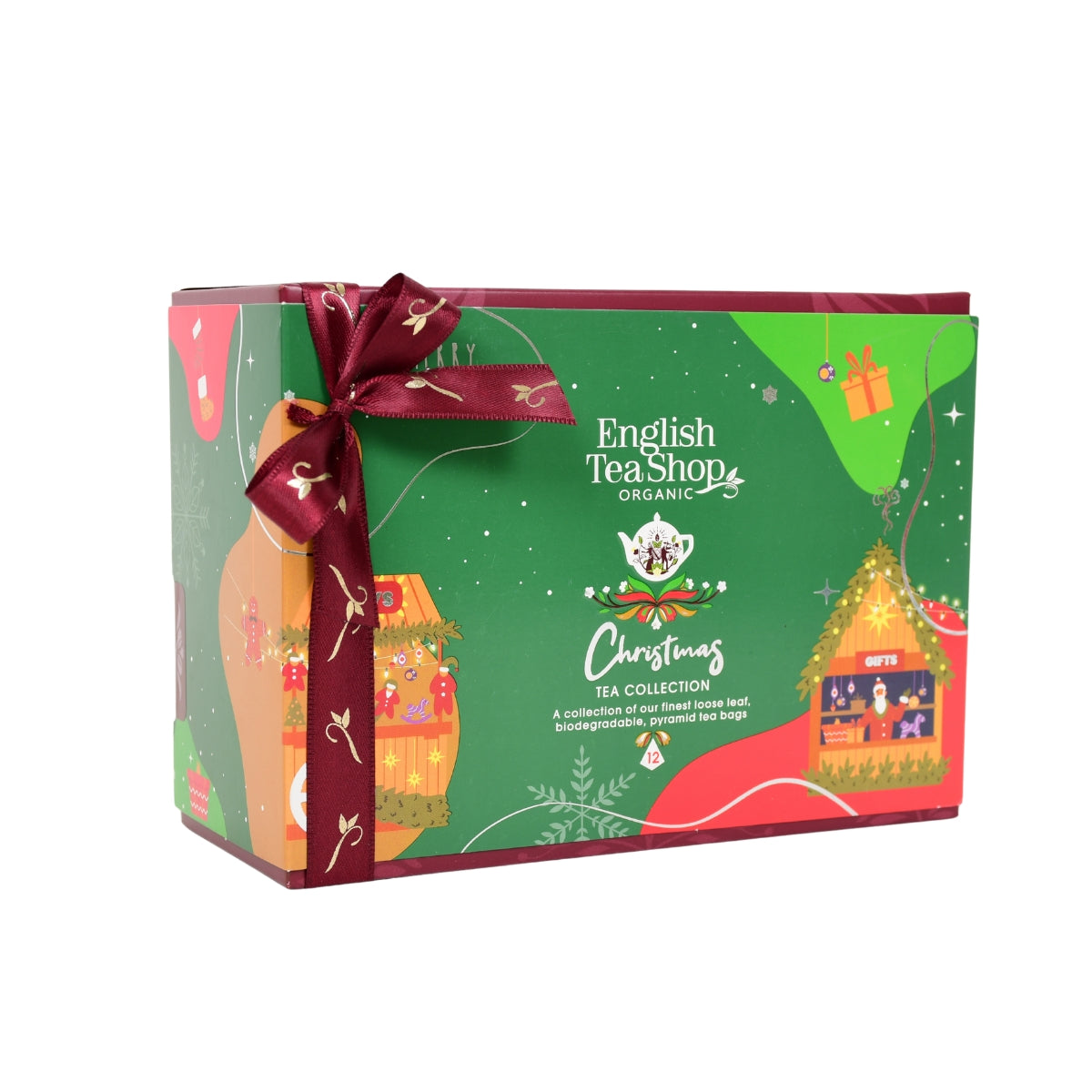 【公式】クリスマスティー・グリーン・ワンダー  6種アソート (12袋入り) / 有機ルイボスティー、有機ハーブティー フレーバーティー ギフト クリスマス オーガニック 有機JAS