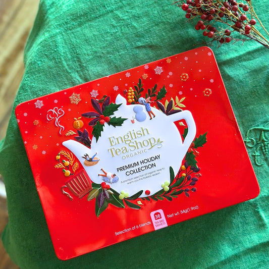 【公式】プレミアムホリデーコレクション ギフト缶 レッド 6種アソート (36袋入り) / 紅茶 スパイス ハーブティー フレーバーティー ギフト アソート 缶 クリスマス オーガニック 有機JAS