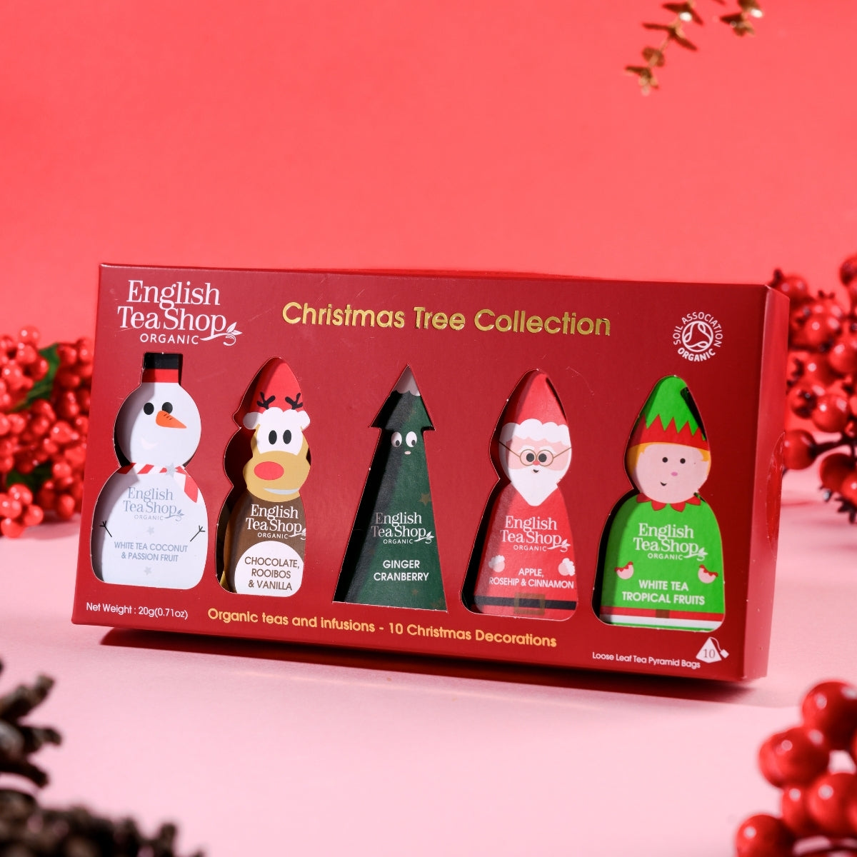 【公式】クリスマスキャラクターズ 5種アソート (10袋入り) / 紅茶 スパイス ハーブティー フレーバーティー ギフト オーガニック 有機JAS クリスマス XMAS