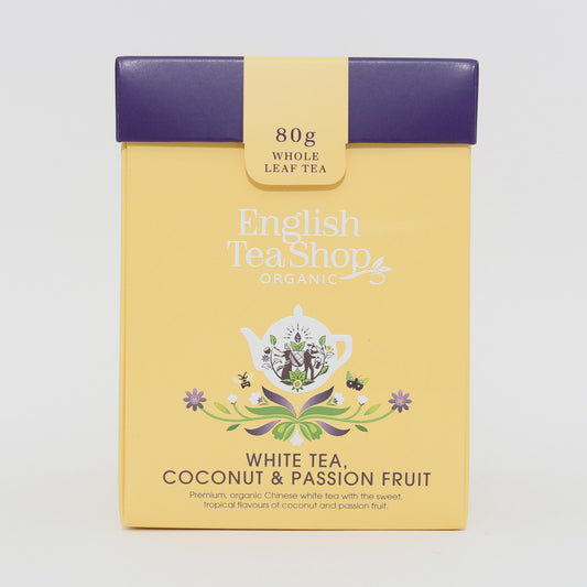【公式】ホワイトティーココナッツ&パッションフルーツ リーフティー 茶葉 (80g)  / 紅茶 オーガニック 紅茶専門 誕生日 プレゼント 贈答 女性