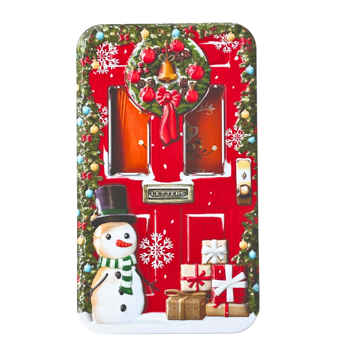 【公式】クリスマス・ドア・リース缶 レッド 2種アソート (18袋入り) / セイロンブラックティー アールグレイ 紅茶  ギフト 紅茶缶 クリスマス オーガニック 有機JAS