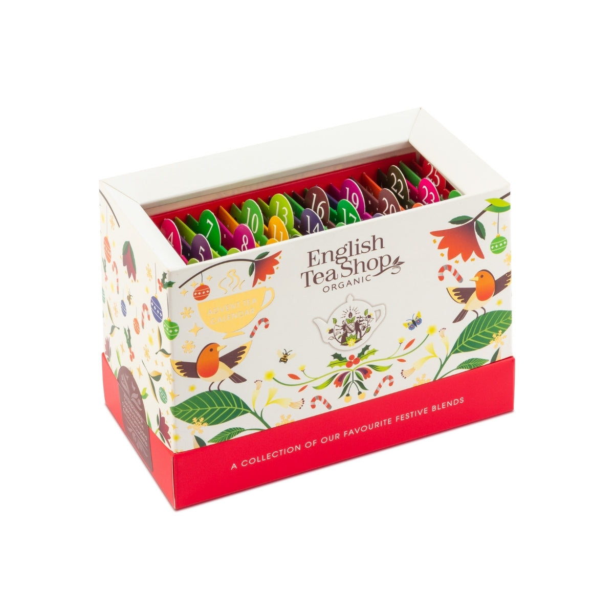 【公式】ティーバッグサシェ・ホワイト 13種アソート (25袋入り) / アドベントカレンダー アドベント 紅茶 スパイス ハーブティー フレーバーティー ギフト クリスマス オーガニック 有機JAS