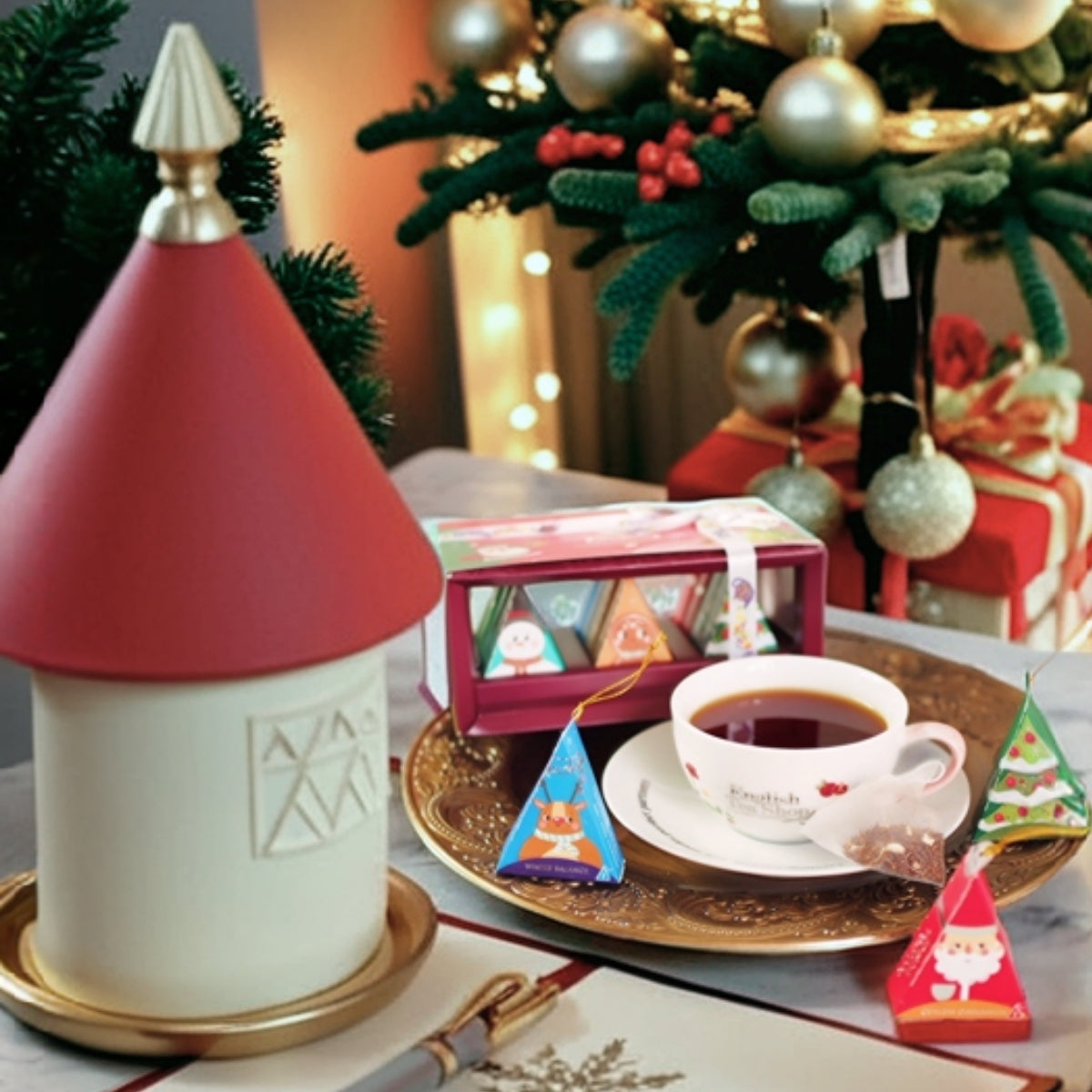 【公式】エクスクルーシブ・ホリディレッドサンタ 6種アソート (12袋入り) / 紅茶 スパイス ハーブティー フレーバーティー ギフト オーガニック 有機JAS クリスマス XMAS