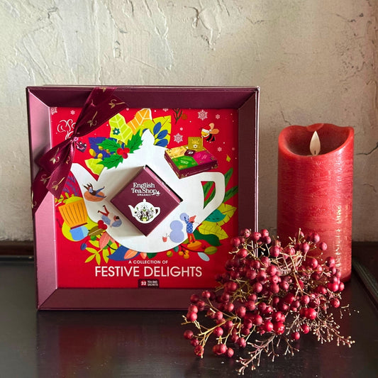 【公式】ホリデー・デライツ・レッド 4種アソート (32袋入り)  /  有機紅茶、有機緑茶、有機ルイボスティー、有機ハーブティー  フレーバーティー ギフト クリスマス オーガニック 有機JAS