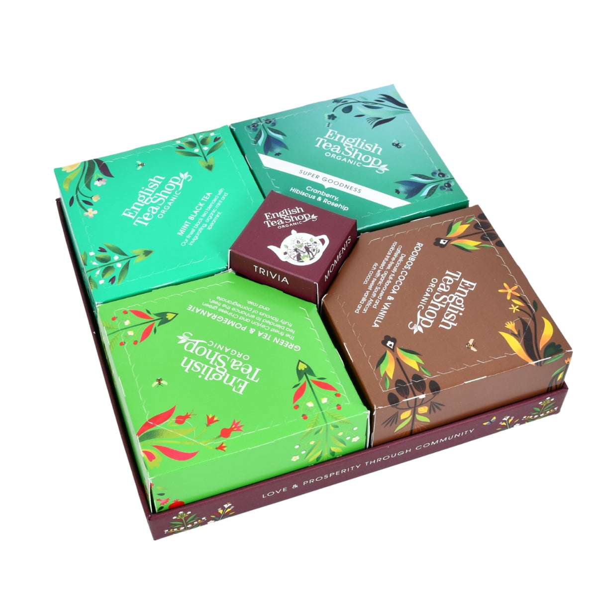 【公式】ホリデー・デライツ・グリーン ４種アソート (32袋入り)  /  有機紅茶、有機緑茶、有機ルイボスティー、有機ハーブティー  フレーバーティー ギフト クリスマス オーガニック 有機JAS