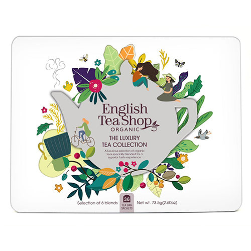 【公式】ラグジュアリーティーギフト缶 6種アソート (36袋入り) / 有機紅茶 有機ルイボスティー 有機ハーブティー フレーバーティー ギフト クリスマス オーガニック 有機JAS